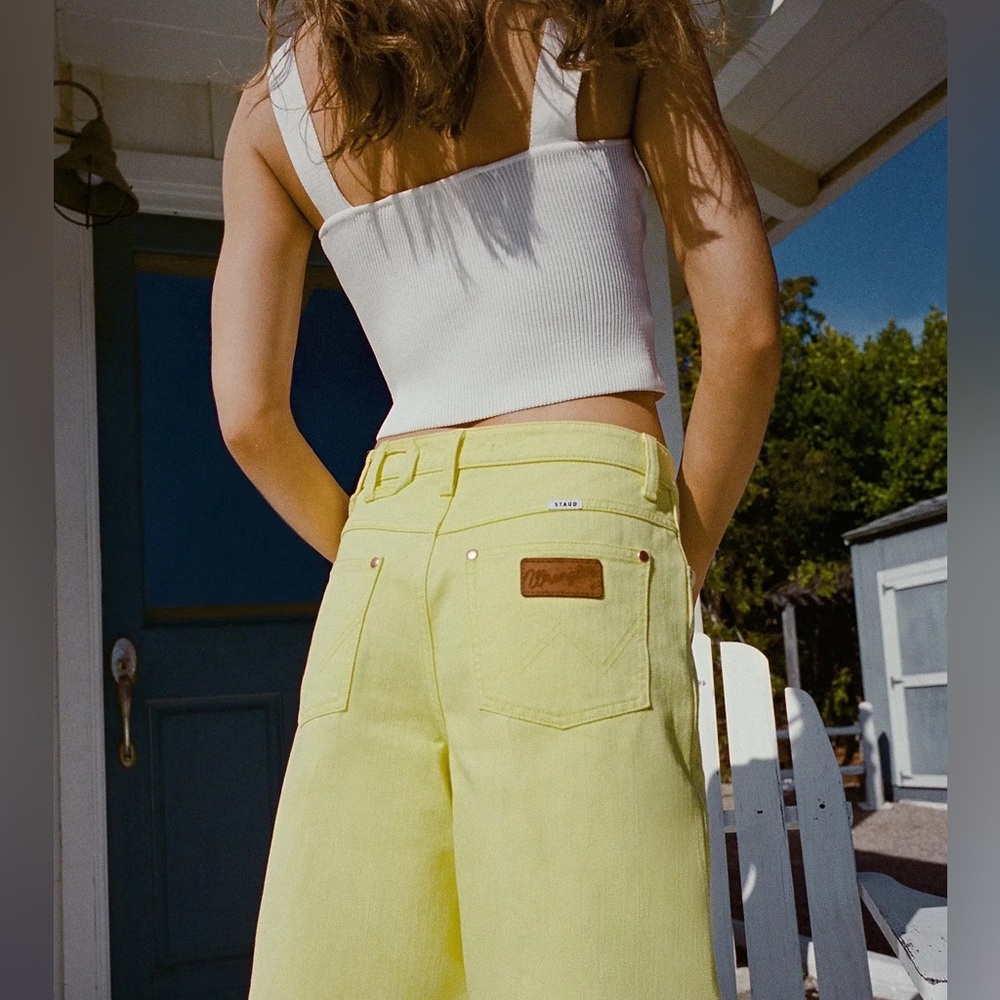 🩶 Wrangler + STAUD Yellow THE LOOSE Jeans 29x34